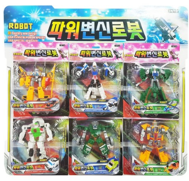 세계유통 파워변신로봇 핑크세트