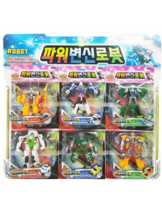 세계유통 파워변신로봇 핑크세트