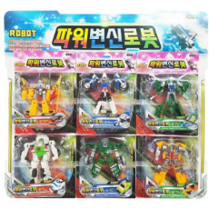 세계유통 파워변신로봇 핑크세트