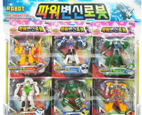 세계유통 파워변신로봇 핑크세트