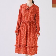 BSO 9007 여자프릴꽃무늬원피스